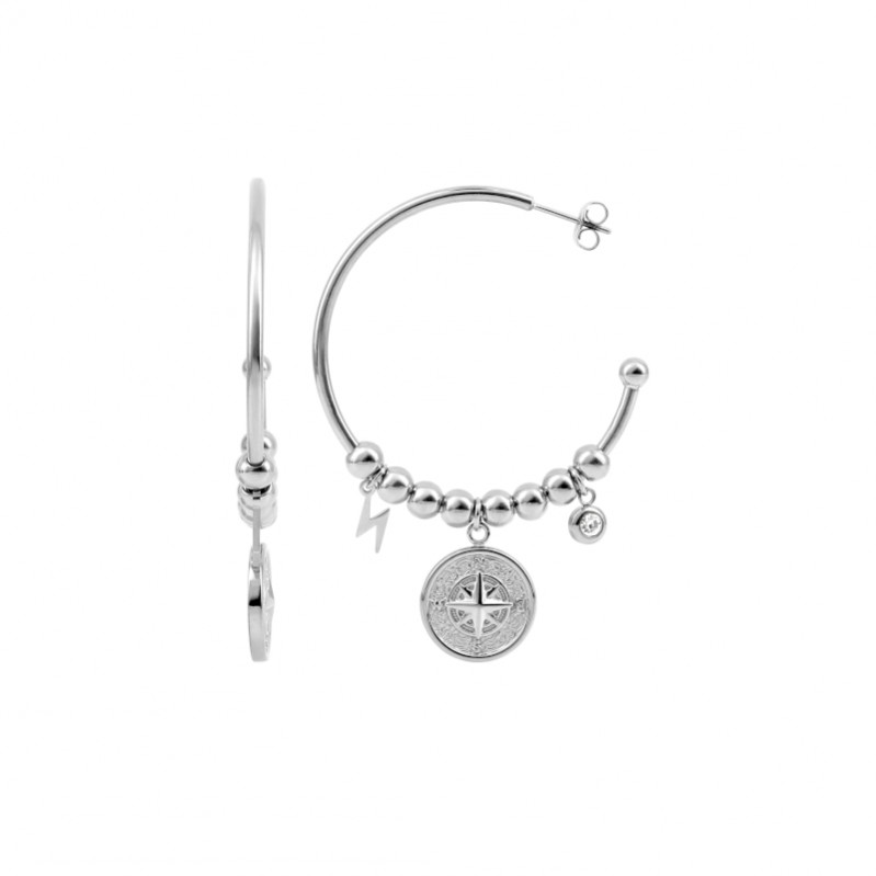 Boucles d’oreilles demi créole Femme Acier inoxydable ROBBEZ MASSON