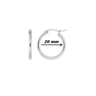 Boucles d’oreilles créoles Femme Acier inoxydable ROBBEZ MASSON, diamètre