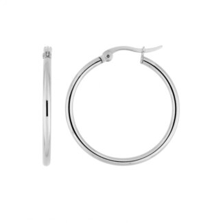 Boucles d’oreilles créoles Femme, Acier inoxydable ROBBEZ MASSON 30 mm
