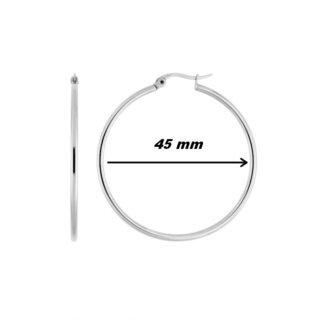 Boucles d’oreilles créoles Femme, Acier inoxydable ROBBEZ MASSON, diamètre