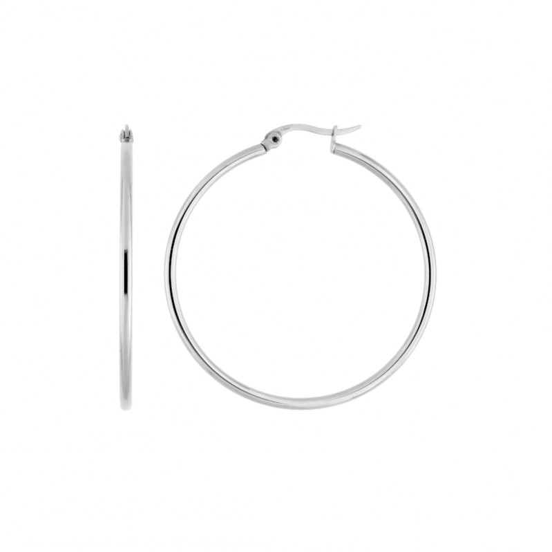 Boucles d’oreilles créoles Femme, Acier inoxydable ROBBEZ MASSON