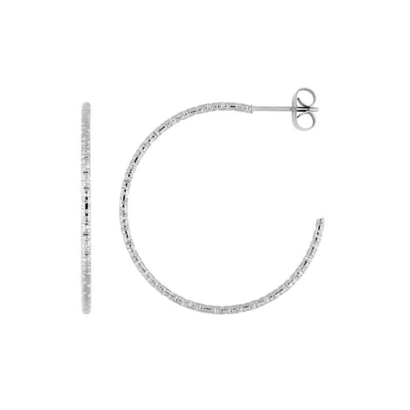 Boucles d’oreilles créoles Femme Acier inoxydable ROBBEZ MASSON
