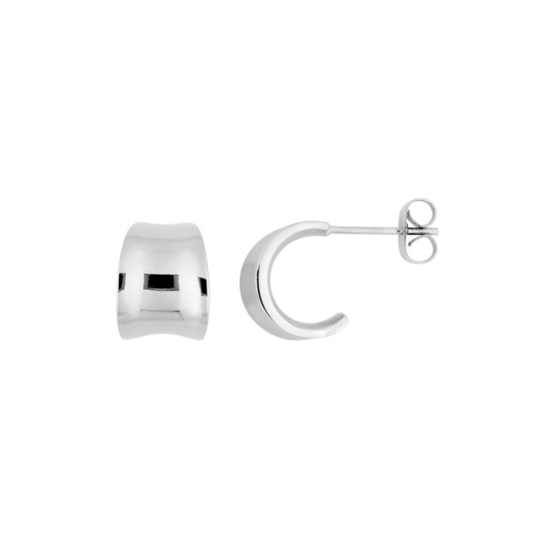 Boucles d’oreilles demi créoles Femme Acier inoxydable ROBBEZ MASSON