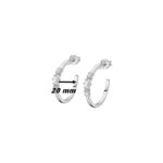 Boucles d’oreilles créoles Femme Argent 925/1000 et Oxydes de zirconium LOTUS LP2007-4/1, diamètre