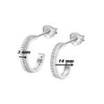 Boucles d’oreilles créoles Femme Argent 925/1000 et Oxydes de zirconium LOTUS LP3284-4/1, dimensions
