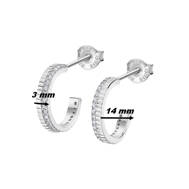 boucles-oreilles-créoles-femme-argent-925-et-oxydes-LOTUS-LP3284-4-1-dimensions Boucles d’oreilles créoles Femme Argent 925/1000 et Oxydes de zirconium LOTUS LP3284-4/1, dimensions