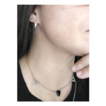 Boucles d’oreilles créoles Femme Argent 925/1000 et Oxydes de zirconium LOTUS LP3284-4/1 portées