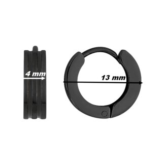 Boucles d’oreilles créoles Acier inoxydable ROBBEZ MASSON, dimensions