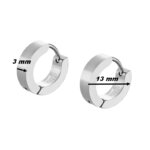 Boucles d’oreilles créoles Homme Acier inoxydable LOTUS LS2160-4/1, dimensions