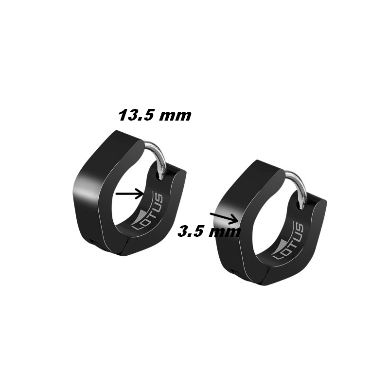 Boucles d’oreilles créoles Homme Acier inoxydable LOTUS LS2155-4/2, dimensions