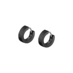 Boucles d’oreilles créoles Homme Acier inoxydable noir LOTUS LS2160-4/5
