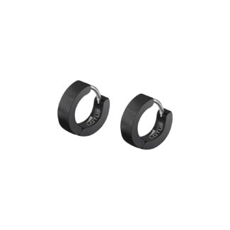 Boucles d’oreilles créoles Homme Acier inoxydable noir LOTUS LS2160-4/5