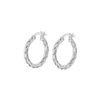 Boucles d’oreilles créoles torsadées Femme Argent 925/1000 LOTUS LP3278-4/1