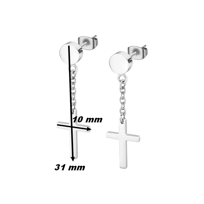 boucles-oreilles-croix-pendantes-homme-femme-acier-inoxydable-LOTUS-LS2175-4-1-dimensions Boucles d’oreilles pendantes Croix Acier inoxydable LOTUS LS2175-4/1, dimensions