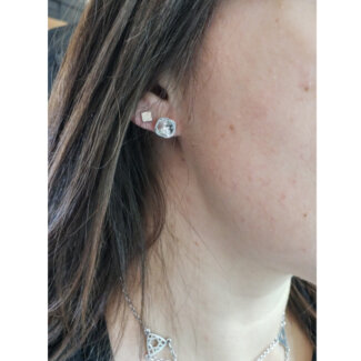 Boucles d’oreilles Femme Argent 925/1000 et Oxydes de zirconium LOTUS LP2002-4/1 portées