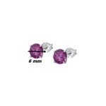 Boucles d’oreilles Femme Argent 925/1000 et Oxydes de zirconium mauves LOTUS LP2005-4/2, diamètre