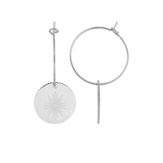 Boucles d’oreilles créoles pendantes Femme, Acier inoxydable ROBBEZ MASSON