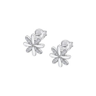 Boucles d’oreilles Fleur Femme Argent 925/1000 et Oxydes de zirconium LOTUS LP3056-1/1