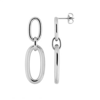 Boucles d’oreilles pendantes ovales Femme Acier inoxydable ROBBEZ MASSON