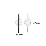 Boucles d’oreilles Femme pendantes Attrape rêve Argent 925/1000 ROBBEZ MASSON, dimensions
