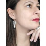 Boucles d’oreilles Femme pendantes Attrape rêve Argent 925/1000 ROBBEZ MASSON portées