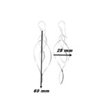 Boucles d’oreilles Femme pendantes torsadées Argent 925/1000 ROBBEZ MASSON, dimensions