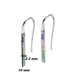 Boucles d’oreilles pendantes Femme Argent 925/1000 et Oxydes de zirconium de couleurs LOTUS LP1963-4/3, dimensions