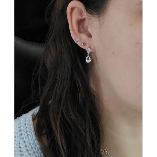 Boucles d’oreilles pendantes Femme Argent 925/1000 et Oxydes de zirconium LOTUS LP2014-4/1 portées