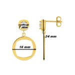 Boucles d’oreilles pendantes Femme Plaqué Or et Oxydes de zirconium MURAT, dimensions