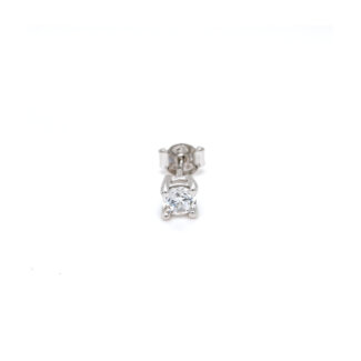 Boucles d’oreilles clous Femme Oxydes de zirconium ronds 4 mm et Argent 925/1000 ROBBEZ MASSON