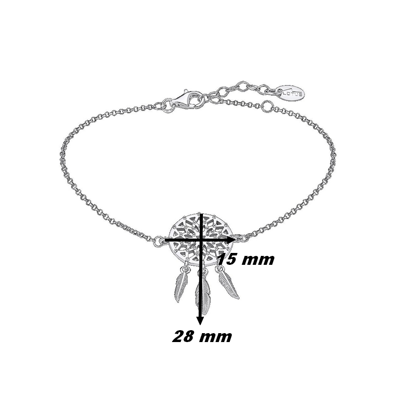 bracelet-attrape-reve-femme-argent-925-LOTUS-LP1997-2-1-dimensions Bracelet Femme Attrape rêve Argent 925/1000 LOTUS LP1997-2/1, dimensions