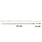 Bracelet chaîne Femme Acier inoxydable doré ROBBEZ MASSON, dimensions