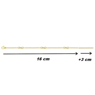 Bracelet chaîne Femme Acier inoxydable doré ROBBEZ MASSON, dimensions