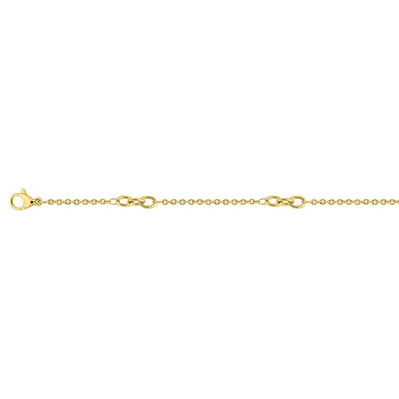 bracelet-chaine-femme-acier-inoxydable-doré-robbez-masson-431074B Bracelet chaîne Femme Acier inoxydable doré ROBBEZ MASSON