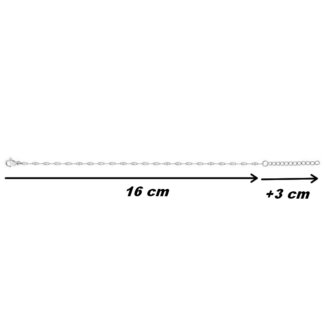 Bracelet chaîne Femme Acier inoxydable ROBBEZ MASSON, dimensions