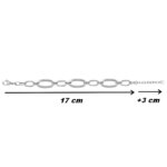 Bracelet chaîne Femme Acier inoxydable ROBBEZ MASSON, dimensions