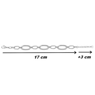 Bracelet chaîne Femme Acier inoxydable ROBBEZ MASSON, dimensions