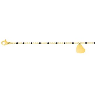 Bracelet Cœur Femme Acier inoxydable doré et Epoxy synthétique ROBBEZ MASSON