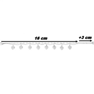 Bracelet Cœur Femme Acier inoxydable ROBBEZ MASSON, dimensions