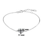 Bracelet Cœur Femme Argent 925/1000 et Oxydes de zirconium LOTUS LP3125-2/1, dimensions