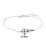 Bracelet Cœur Femme Argent 925/1000 et Oxydes de zirconium LOTUS LP3137-2/1, dimensions