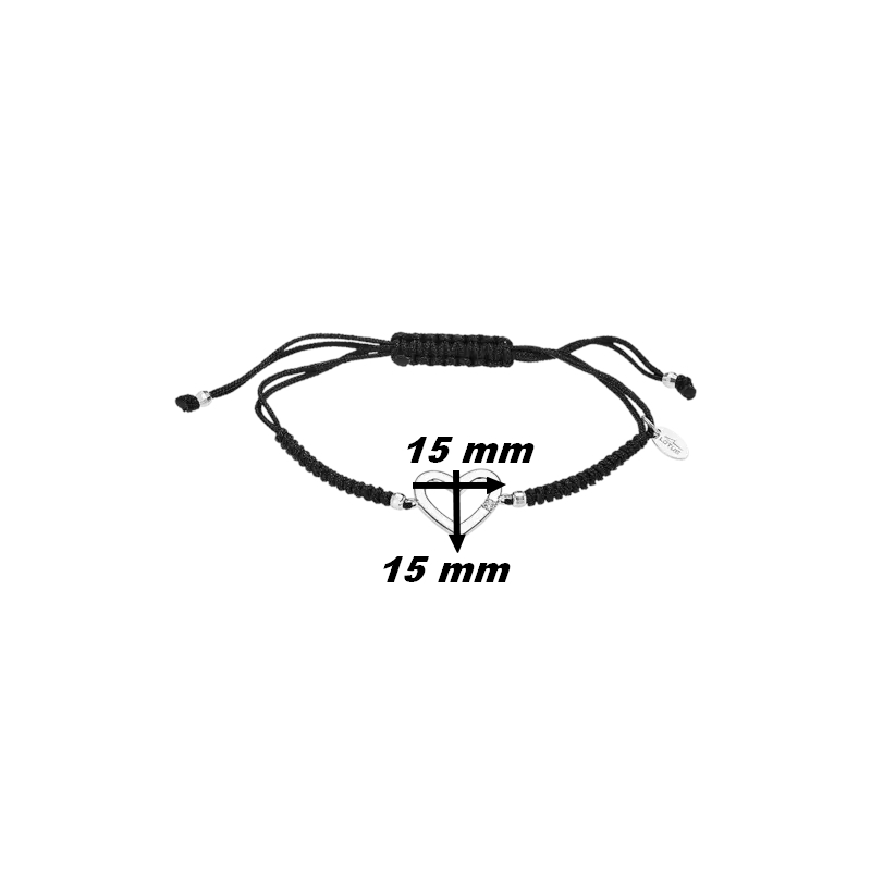 bracelet-coeur-femme-cordon-argent-925-et-oxydes-LOTUS-LP3217-2-1-dimensions Bracelet cordon Femme Cœur Argent 925/1000 et Oxydes de zirconium LOTUS LP3217-2/1, dimensions