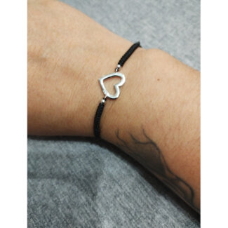Bracelet cordon Femme Cœur Argent 925/1000 et Oxydes de zirconium LOTUS LP3217-2/1 porté