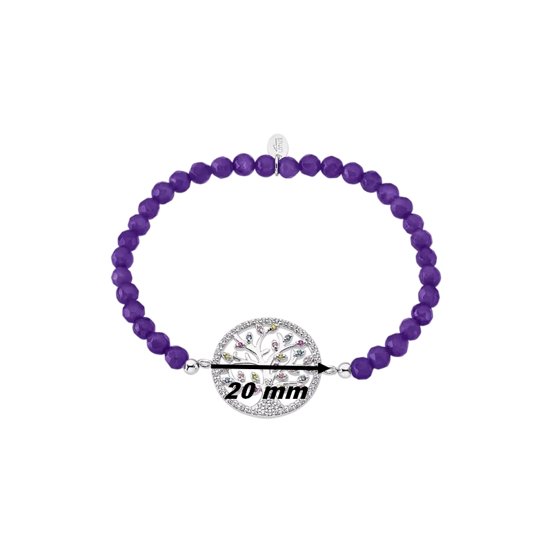 bracelet-élastique-arbre-de-vie-femme-argent-925-pierres-mauves-et-oxydes-LOTUS-LP1896-2-3-diamètre Bracelet élastique Femme Arbre de vie Argent 925/1000, pierres mauves synthétiques et Oxydes de zirconium LOTUS LP1896-2/3, diamètre