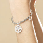 Bracelet élastique Femme Arbre de vie, Acier inoxydable et strass LOTUS LS2170-2/4 porté