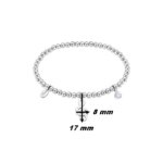Bracelet élastique Femme Clef de Sol, Acier inoxydable et strass LOTUS LS2170-2/5, dimensions