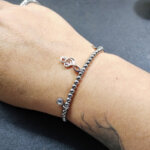 Bracelet élastique Femme Clef de Sol, Acier inoxydable et strass LOTUS LS2170-2/5 porté