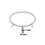 Bracelet élastique Femme Infini, Acier inoxydable et strass LOTUS LS2170-2/6, dimensions