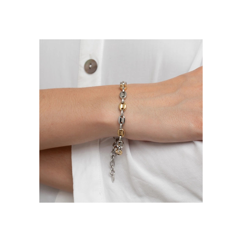 Bracelet Femme Grain de café Acier inoxydable bicolore LOTUS LS2124-2/2 porté