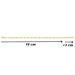 Bracelet Femme Acier inoxydable doré ROBBEZ MASSON, dimensions